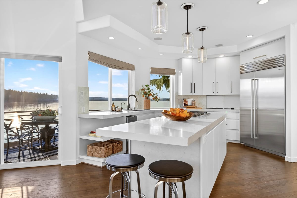 The kitchen island