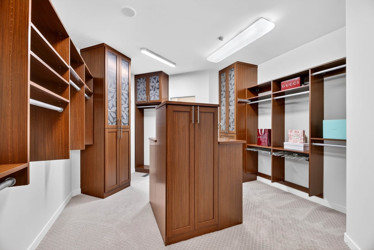 The walk-in closet