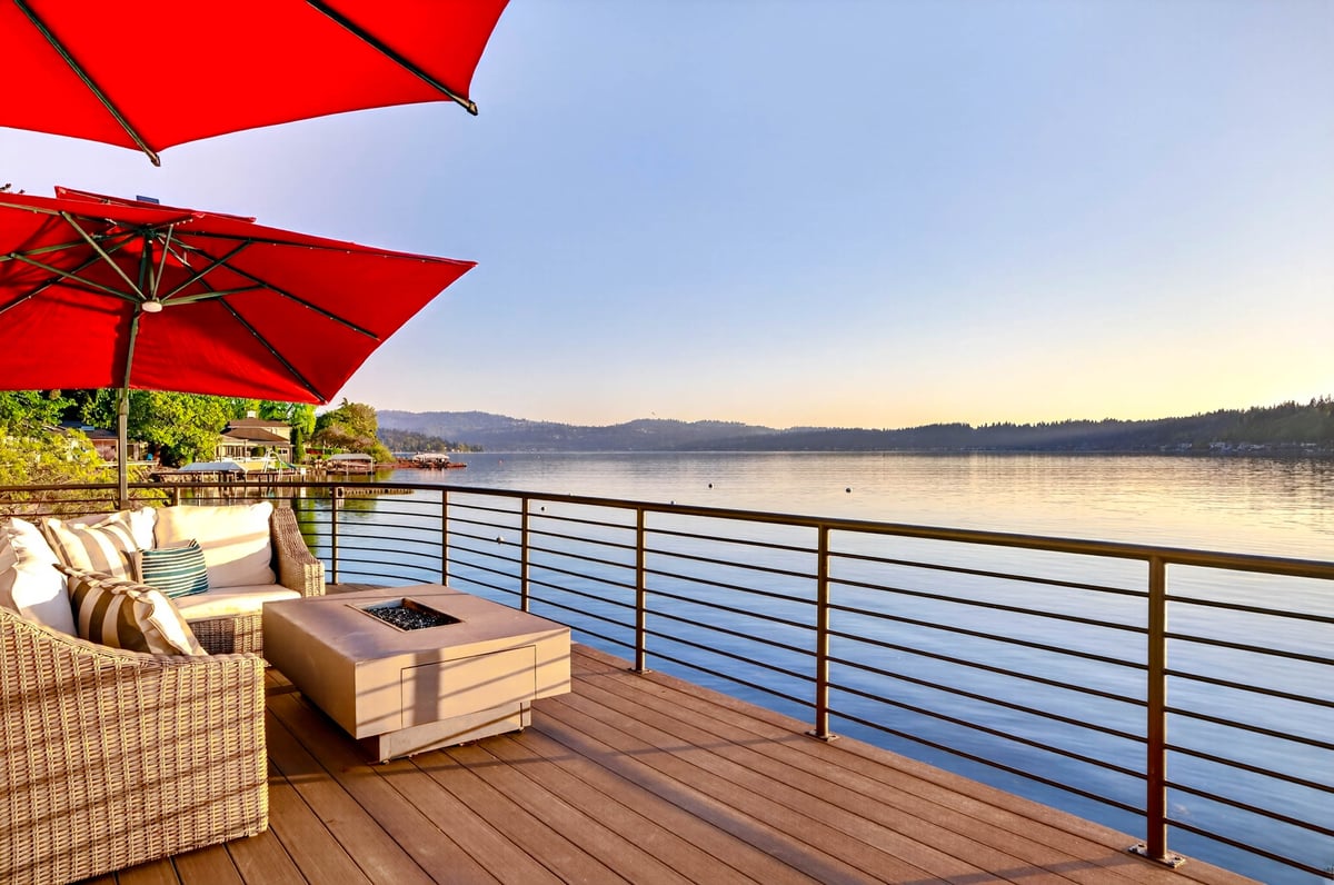 The dock and deck at golden hour
